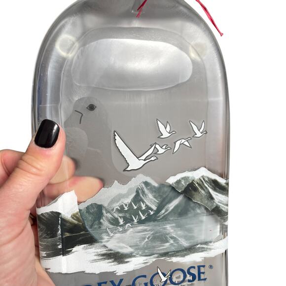 Grey Goose Vodka Melted Bottle Flat Handmade Cheese Tray Appetizer Gift Upcycle - Picture 7 of 12